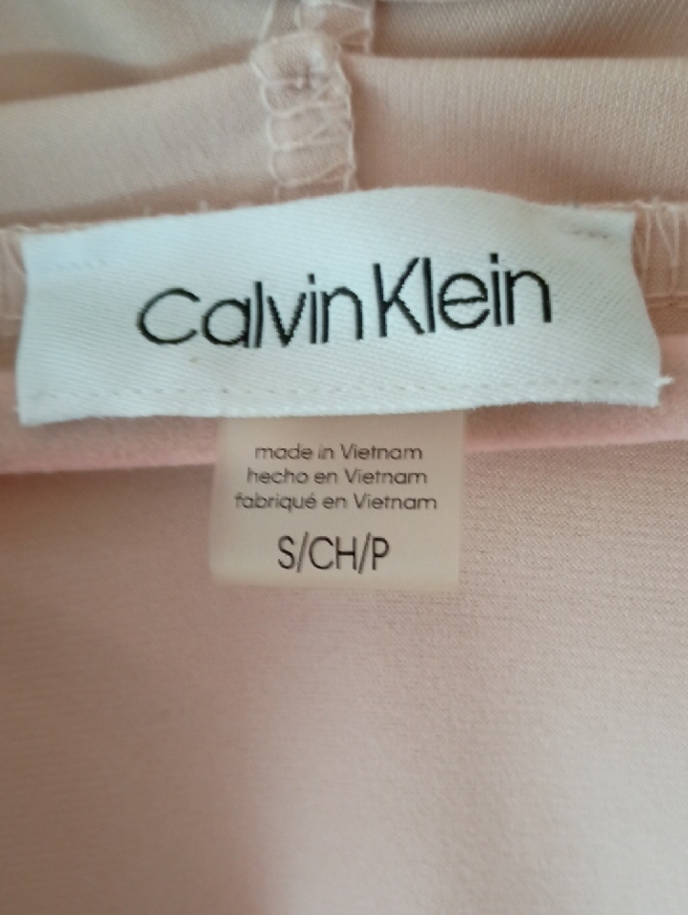 Calvin Klein Sleeveless V-Neck Camisole in Pale Pink, Sz S - Picture 2 of 7